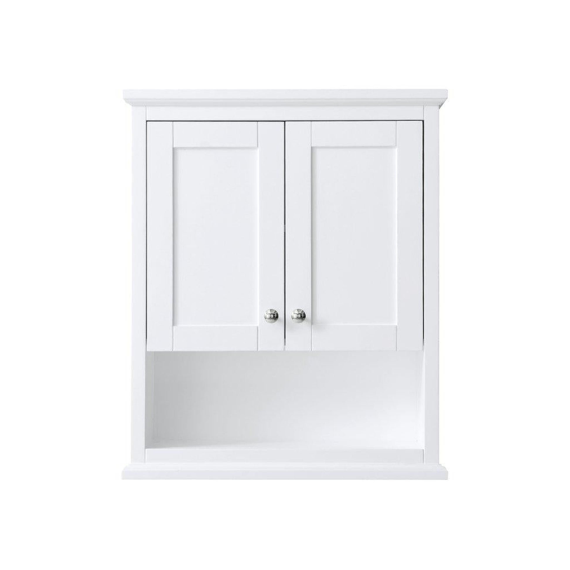 Wyndham Collection Avery Over-Toilet White Wall Cabinet