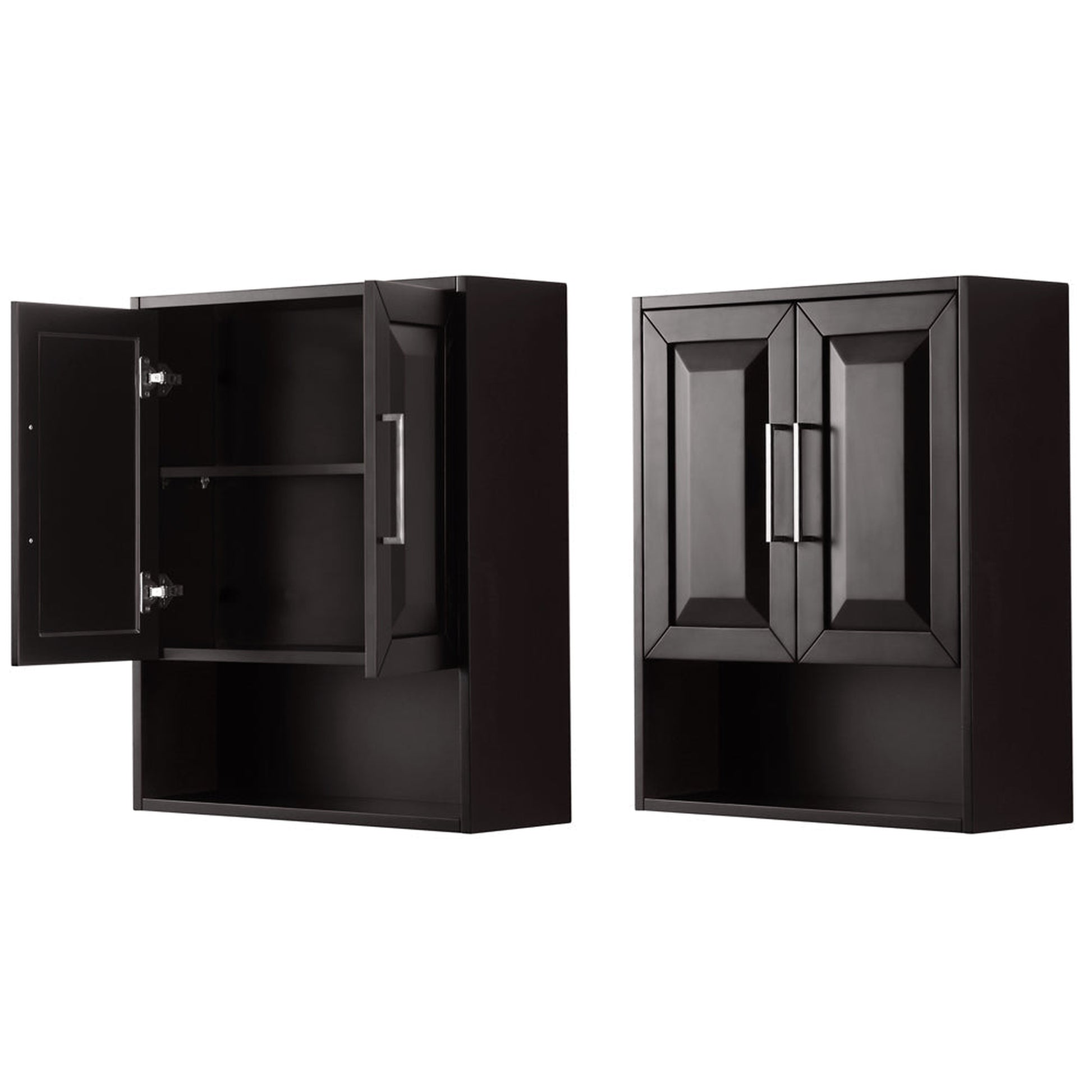 Wyndham Collection Daria Wall-Mounted Storage Cabinet in Dark Espresso
