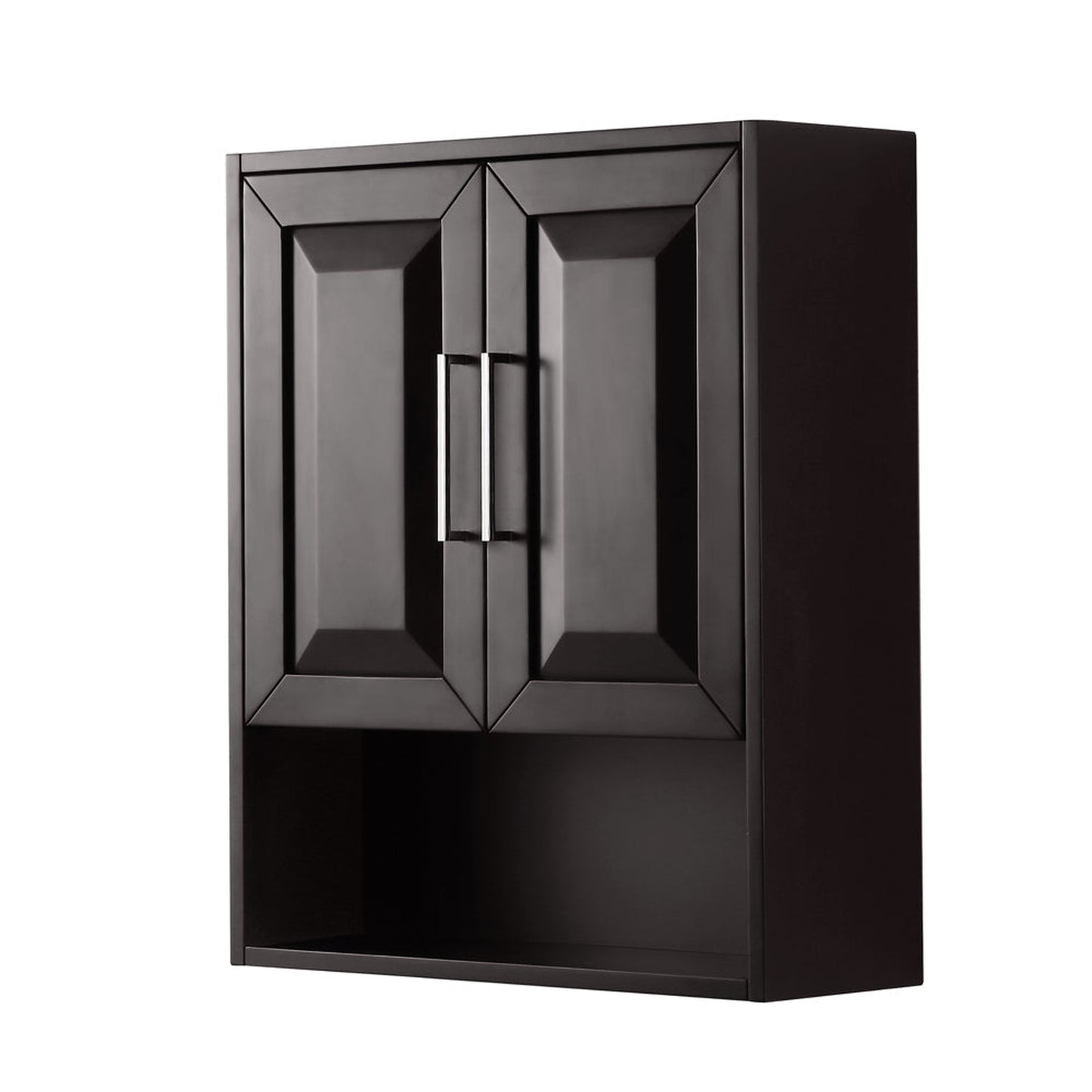 Wyndham Collection Daria Wall-Mounted Storage Cabinet in Dark Espresso