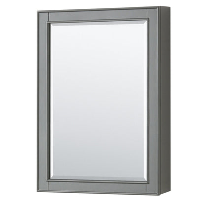 Wyndham Collection Deborah 80" Double Bathroom Vanity in Dark Gray, No Countertop, No Sinks, and Medicine Cabinet
