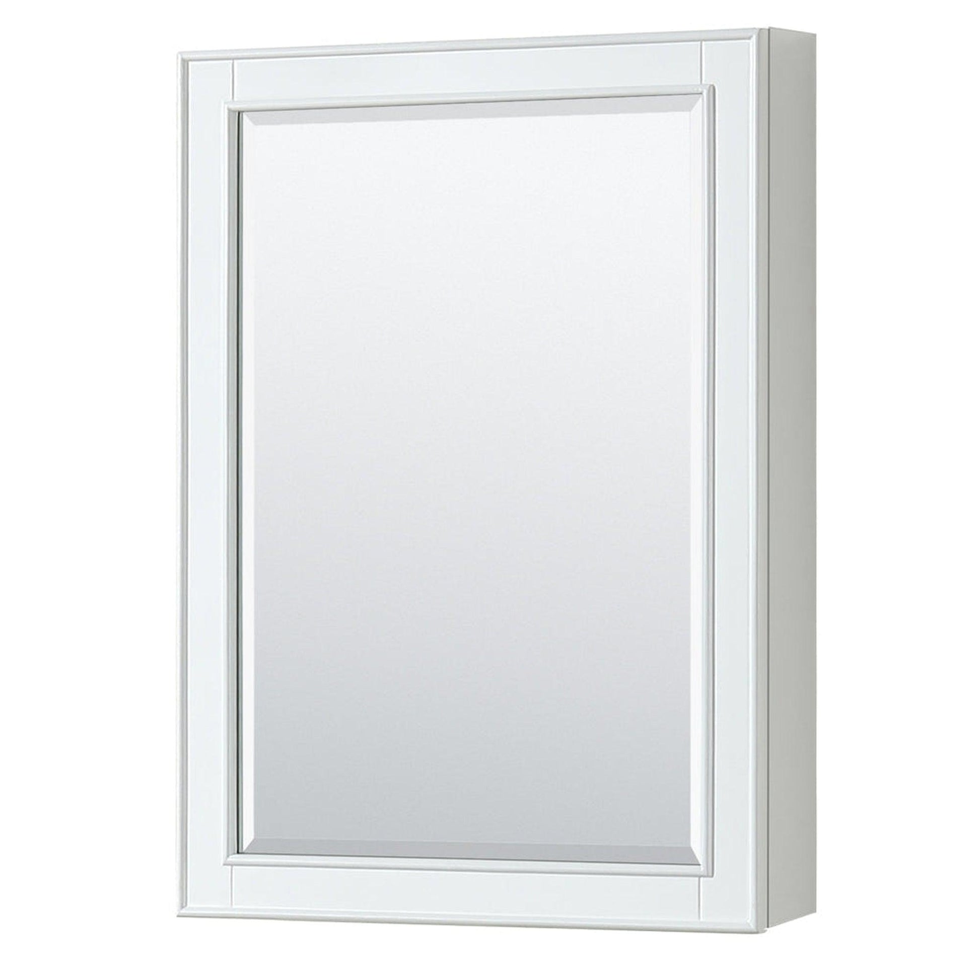 Wyndham Collection Deborah 80" Double Bathroom Vanity in White, No Countertop, No Sinks, and Medicine Cabinet