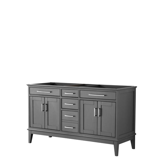 Wyndham Collection Margate 60" Double Bathroom Dark Gray Vanity