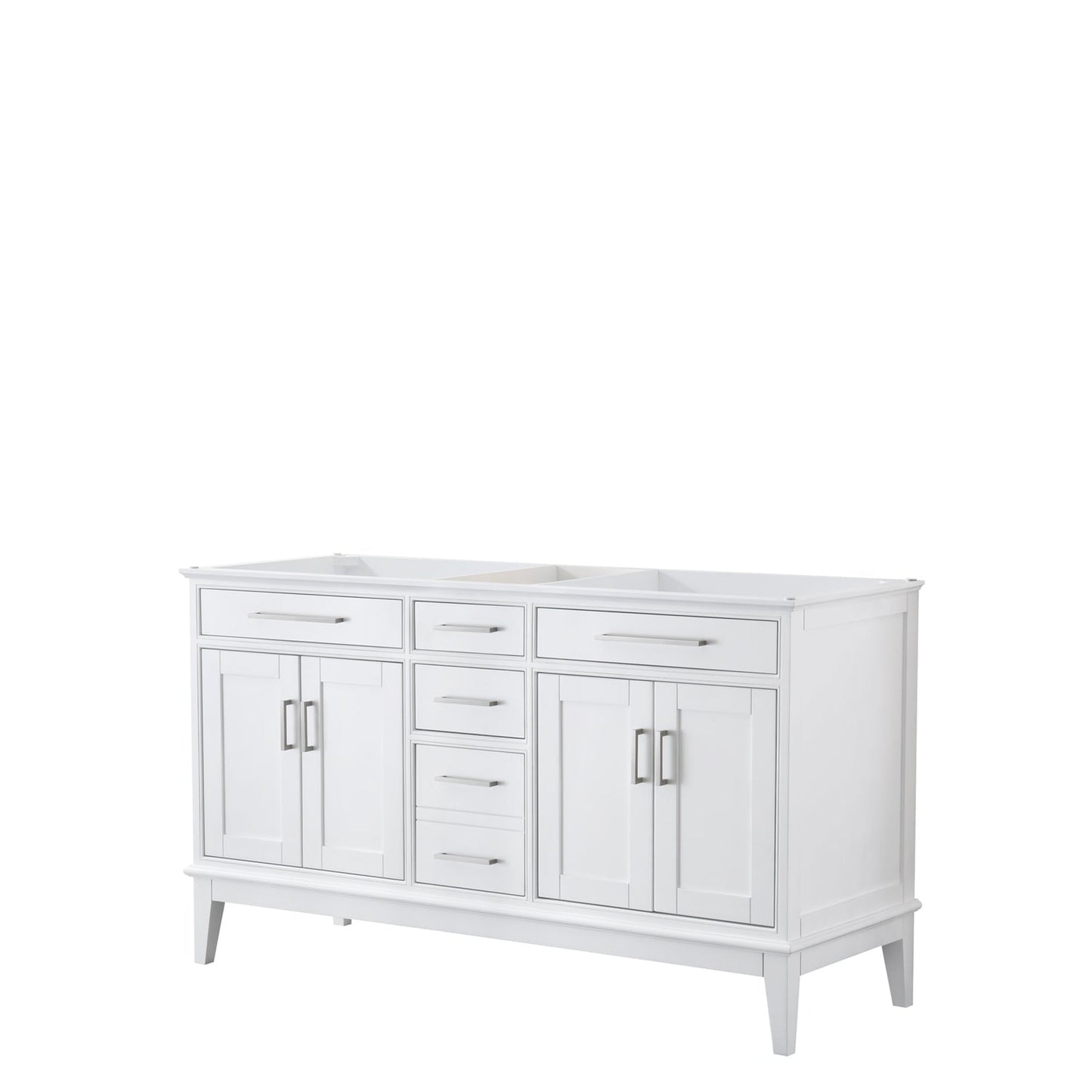 Wyndham Collection Margate 60" Double Bathroom White Vanity