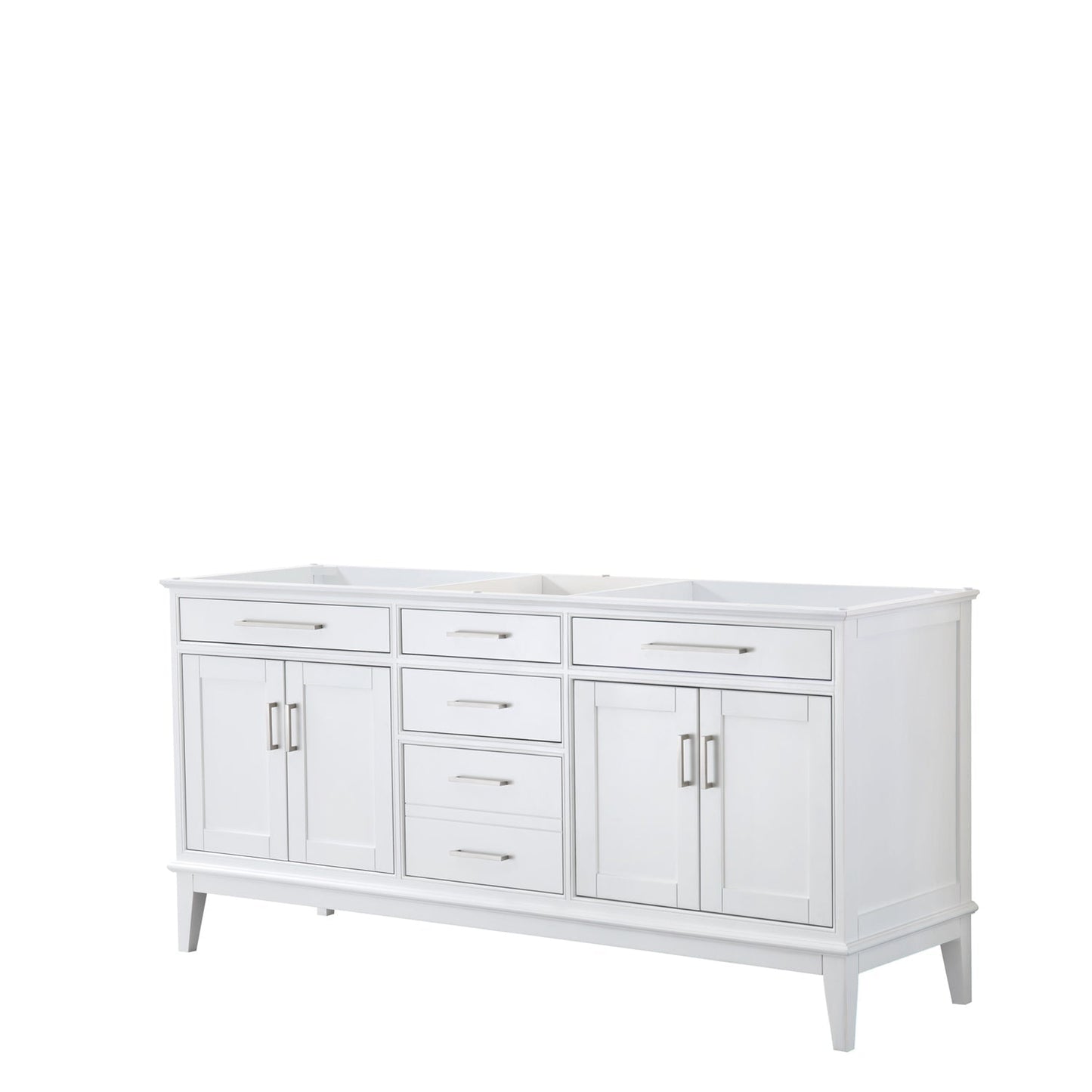 Wyndham Collection Margate 72" Double Bathroom White Vanity