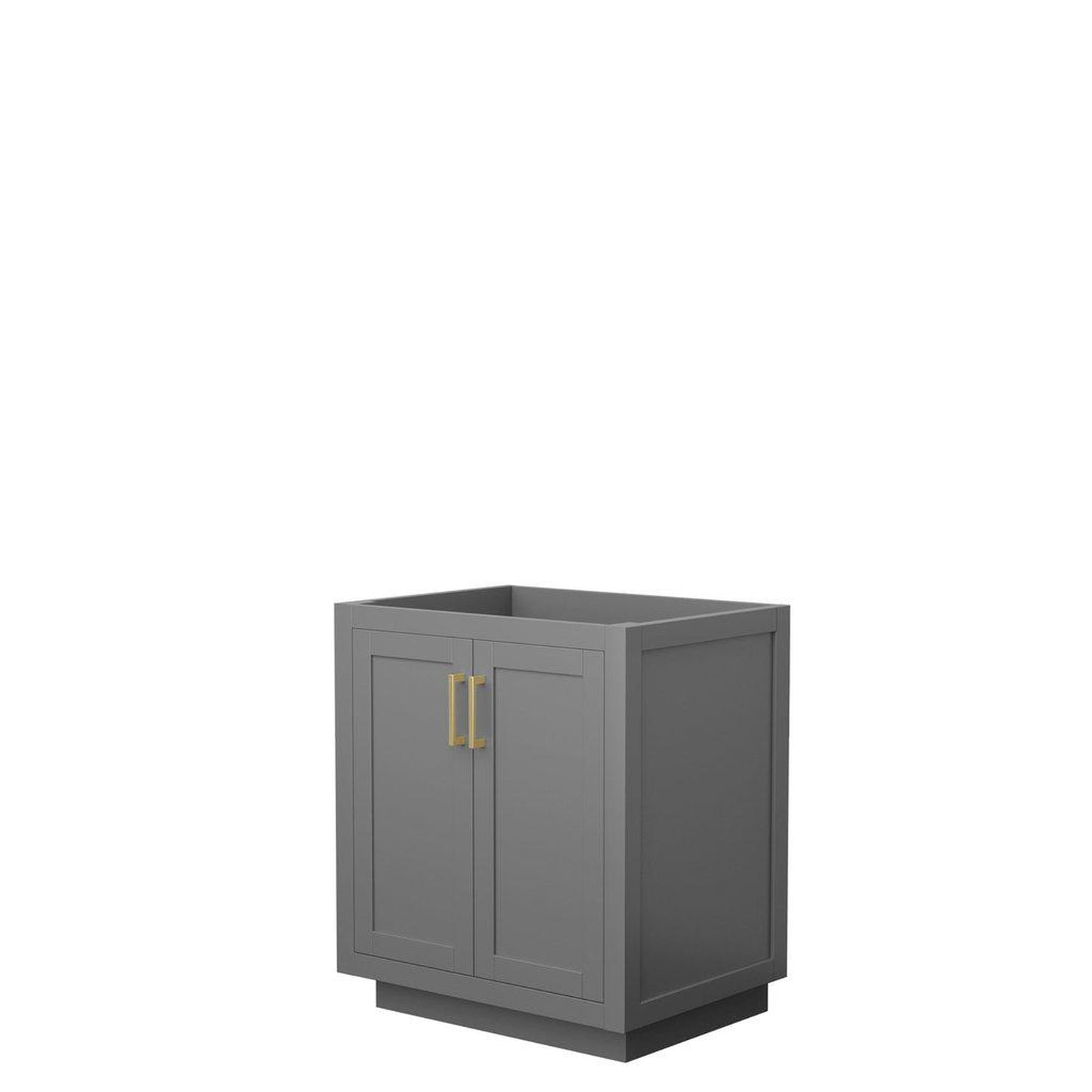 Wyndham Collection Miranda 30" Single Bathroom Dark Gray Vanity With Brushed Gold Trim