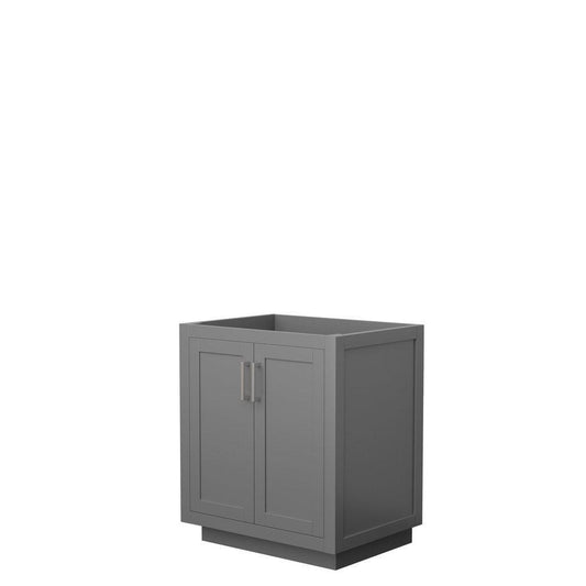 Wyndham Collection Miranda 30" Single Bathroom Dark Gray Vanity With Brushed Nickel Trim