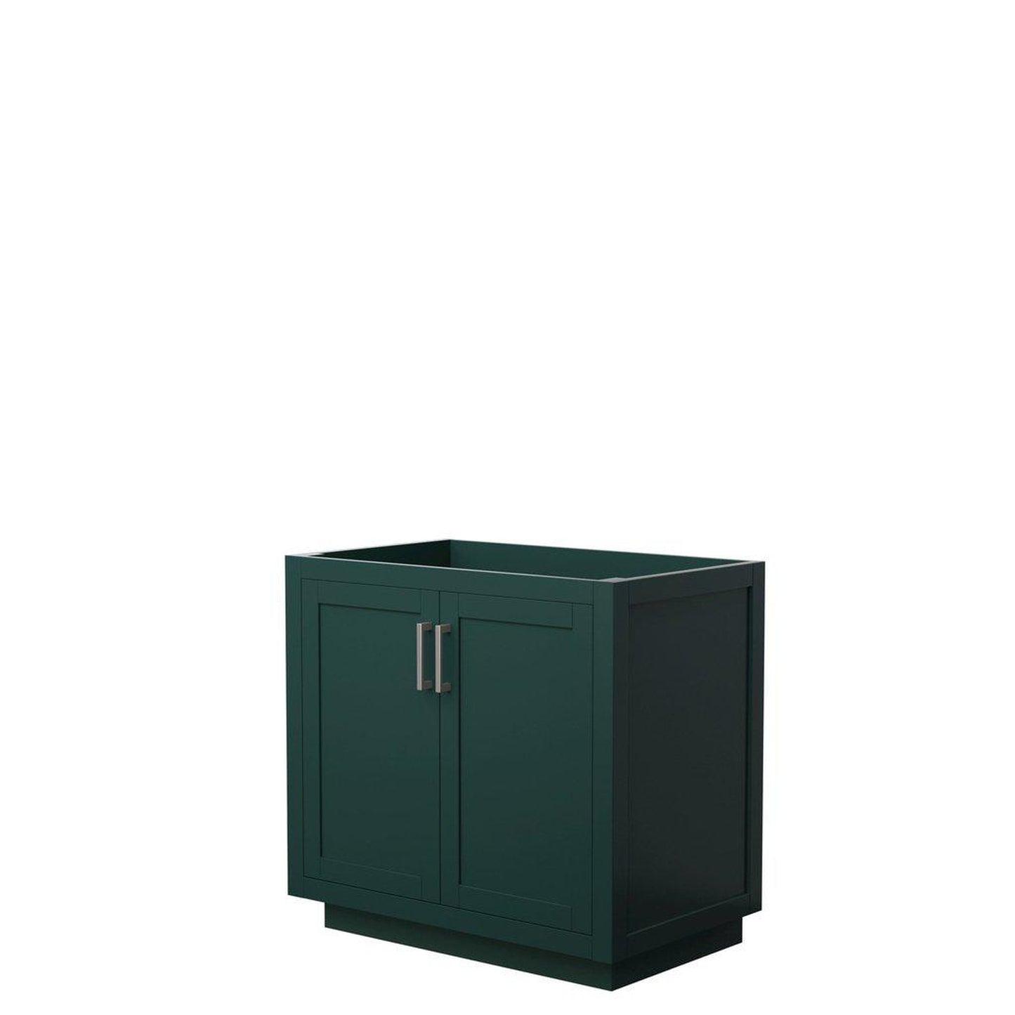 Wyndham Collection Miranda 36" Single Bathroom Green Vanity With Brushed Nickel Trim