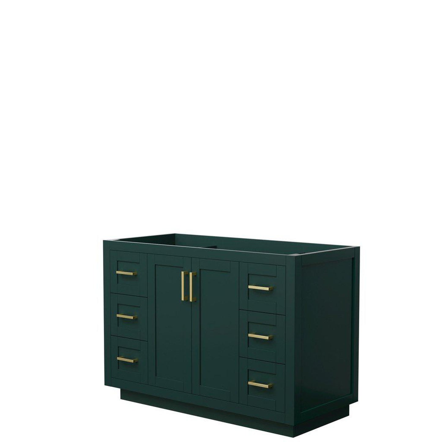 Wyndham Collection Miranda 48" Single Bathroom Green Vanity With Brushed Gold Trim