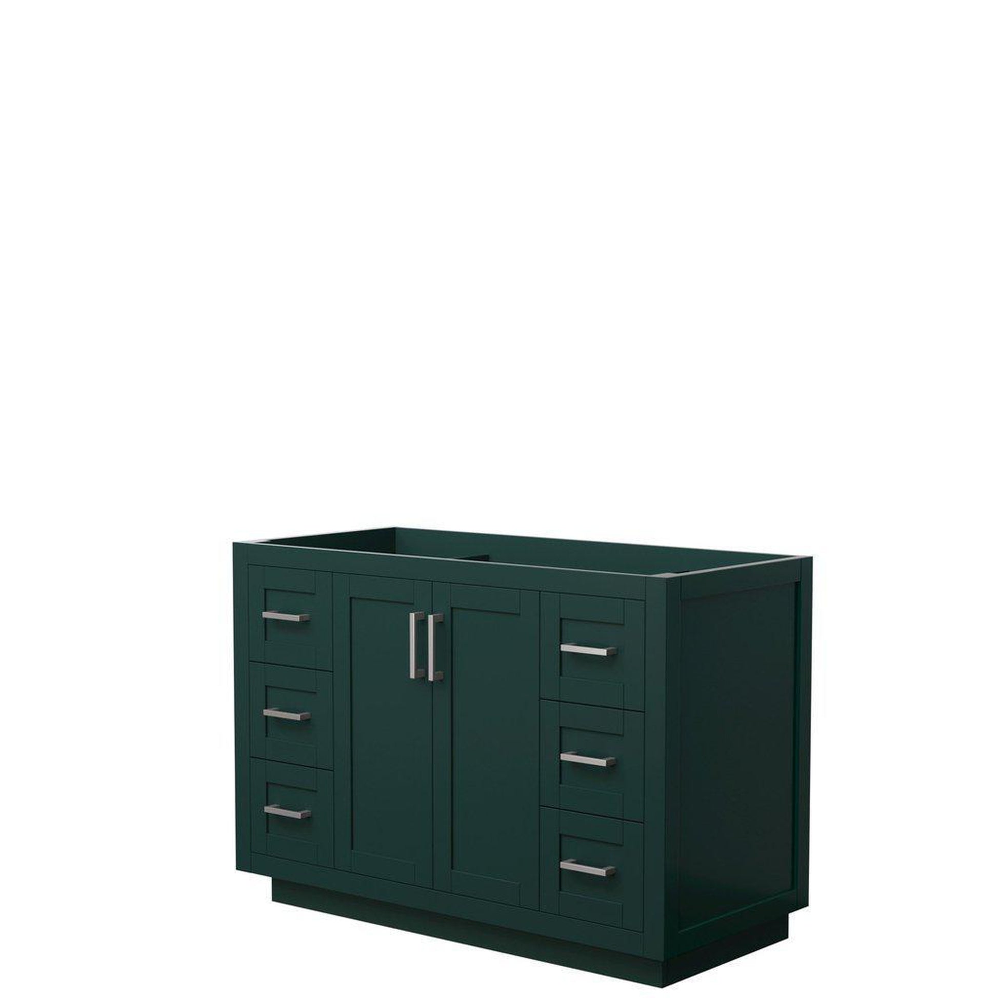 Wyndham Collection Miranda 48" Single Bathroom Green Vanity With Brushed Nickel Trim