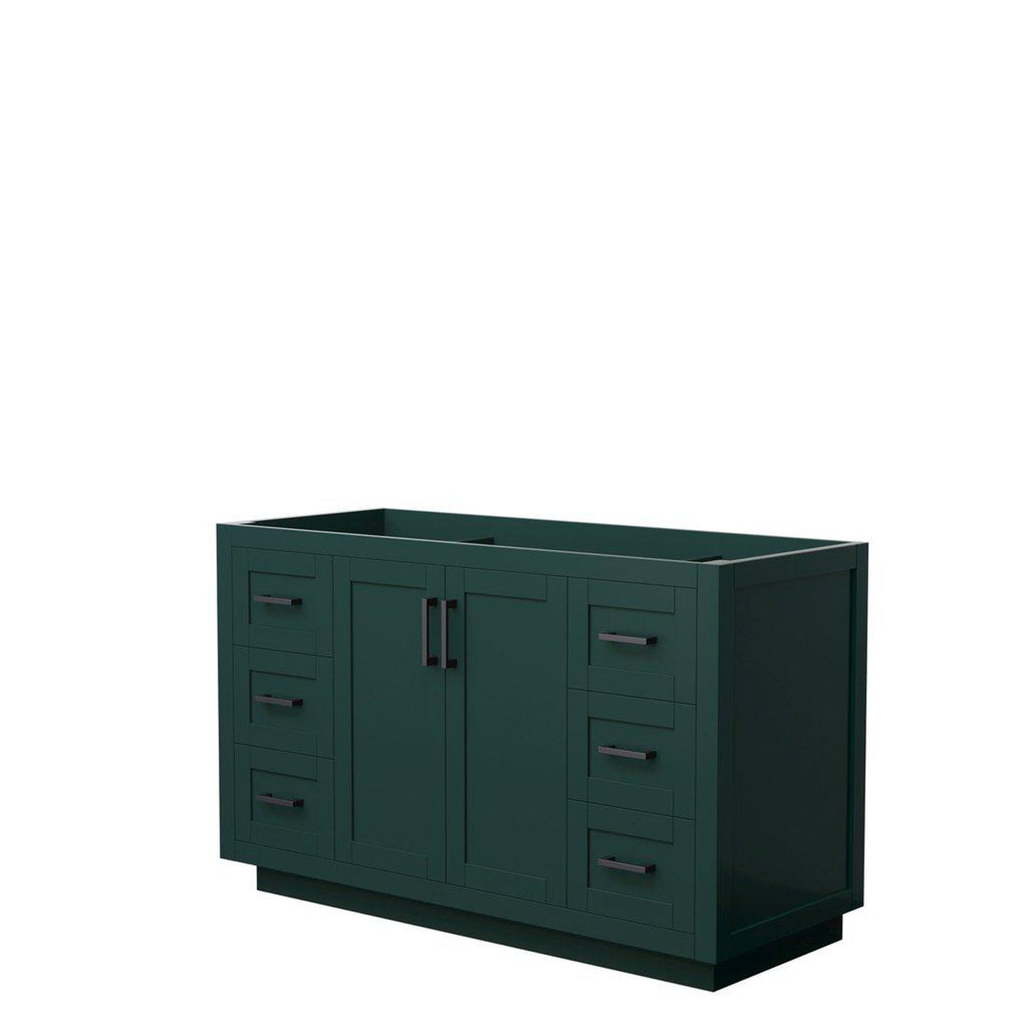 Wyndham Collection Miranda 54" Single Bathroom Green Vanity With Matte Black Trim