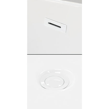 Wyndham Collection Shiny White Universal Square Bathtub Trim Kit