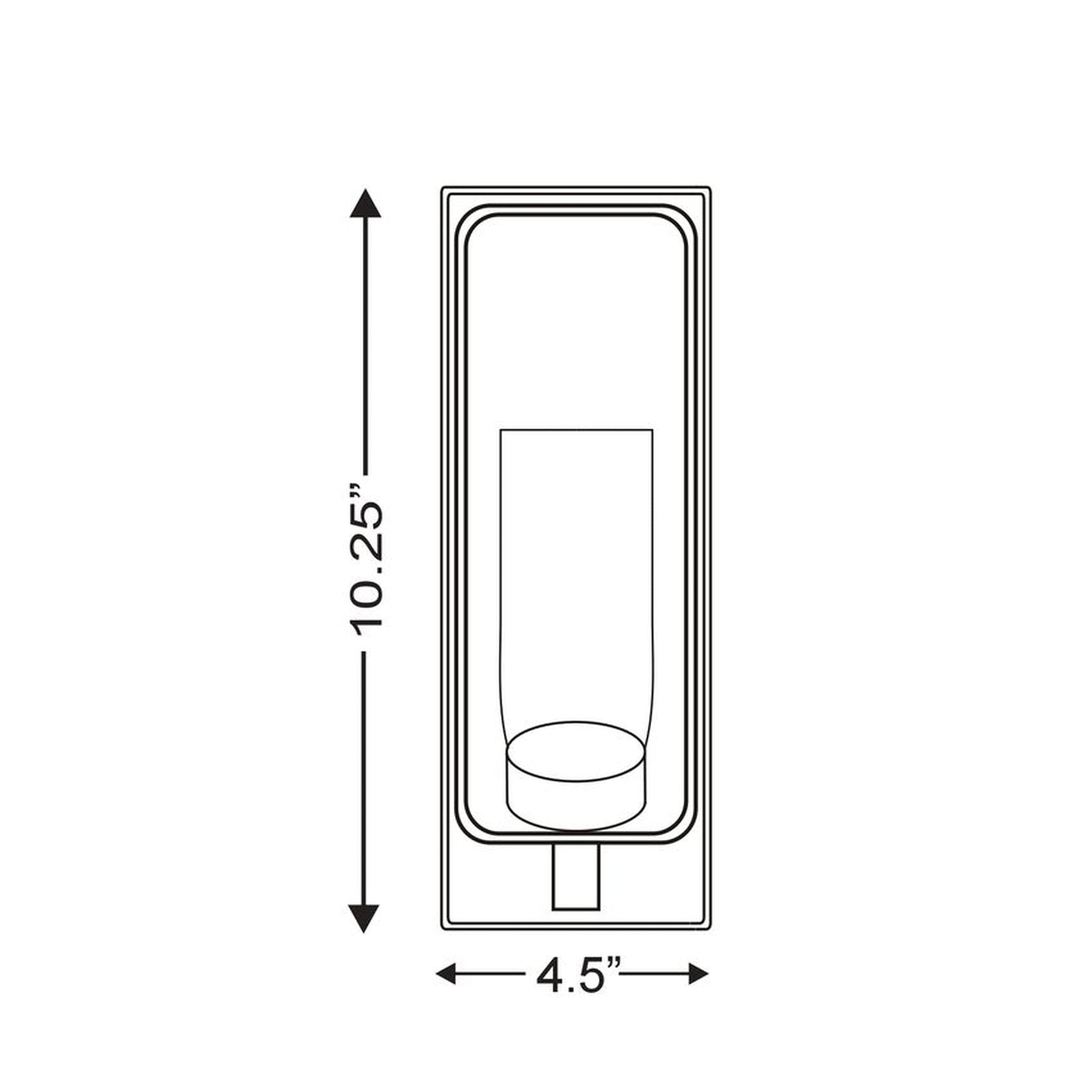 Z-Lite Aideen 5" 1-Light Chrome Wall Sconce With Matte Opal Glass Shade