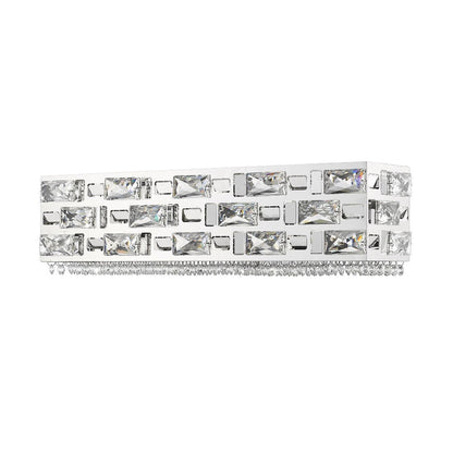 Z-Lite Aludra 21" 4-Light LED Chrome and Crystal Frame Vanity Light
