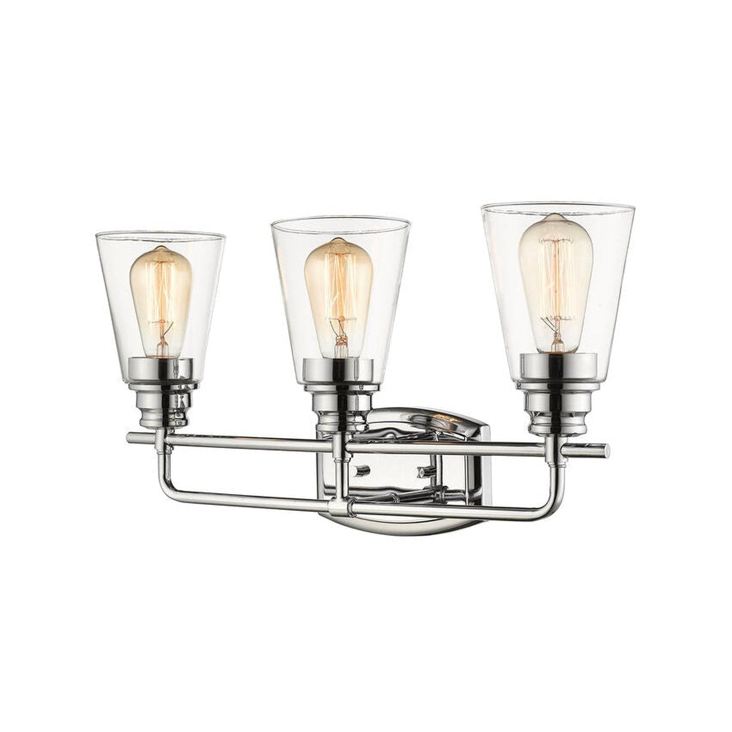 Z-Lite Annora 21" 3-Light Chrome Vanity Light With Clear Glass Shade