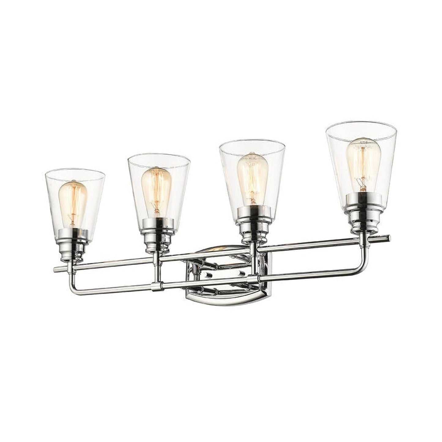 Z-Lite Annora 29" 4-Light Chrome Vanity Light With Clear Glass Shade
