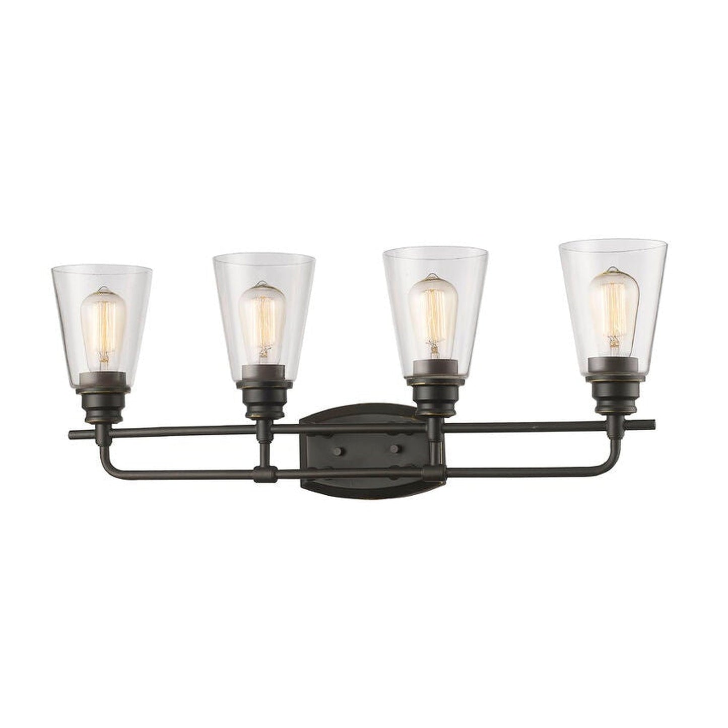 Z-Lite Annora 29" 4-Light Olde Bronze Vanity Light With Clear Glass Shade