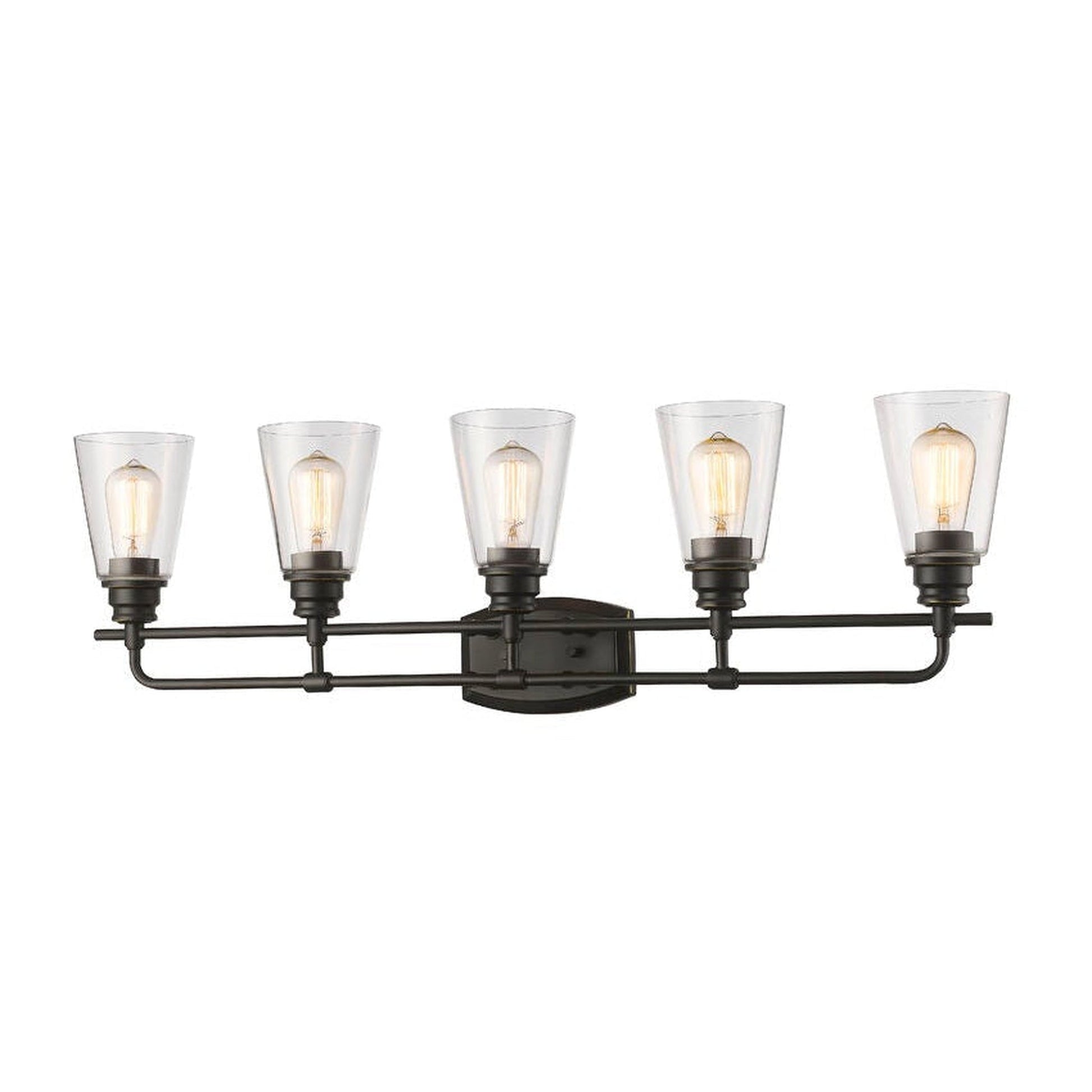Z-Lite Annora 37" 5-Light Olde Bronze Vanity Light With Clear Glass Shade