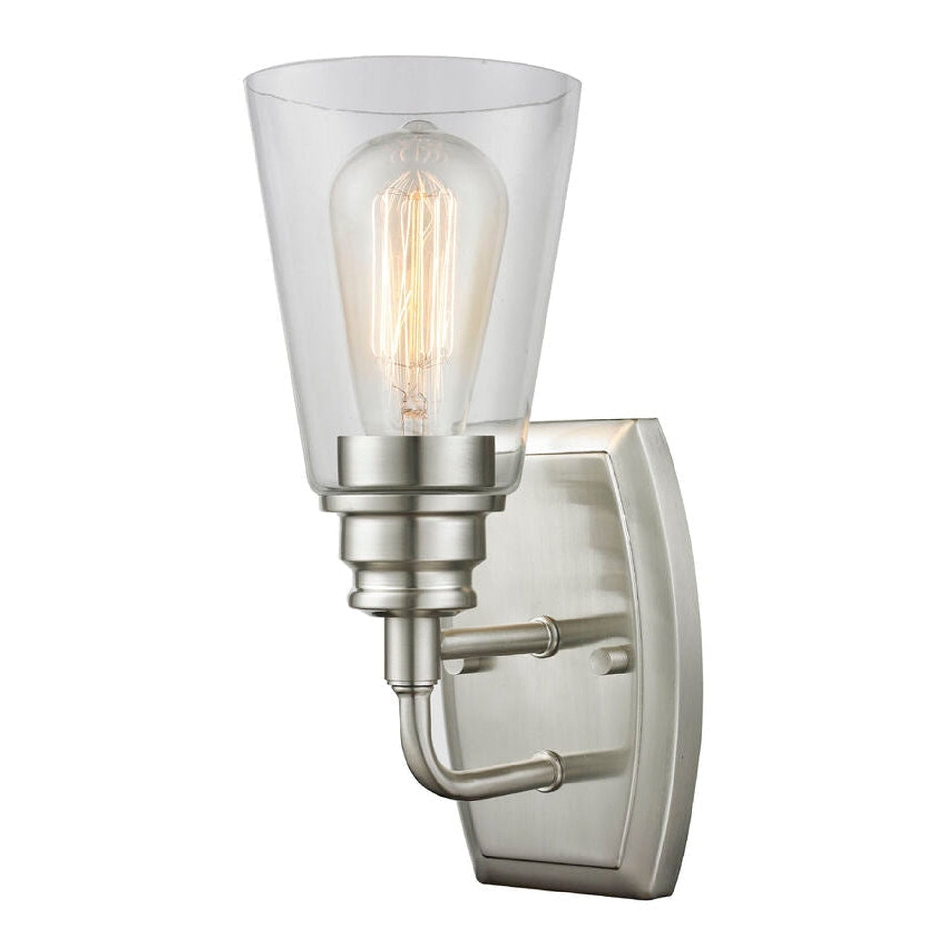 Z-Lite Annora 5" 1-Light Brushed Nickel Wall Sconce With Clear Glass Shade