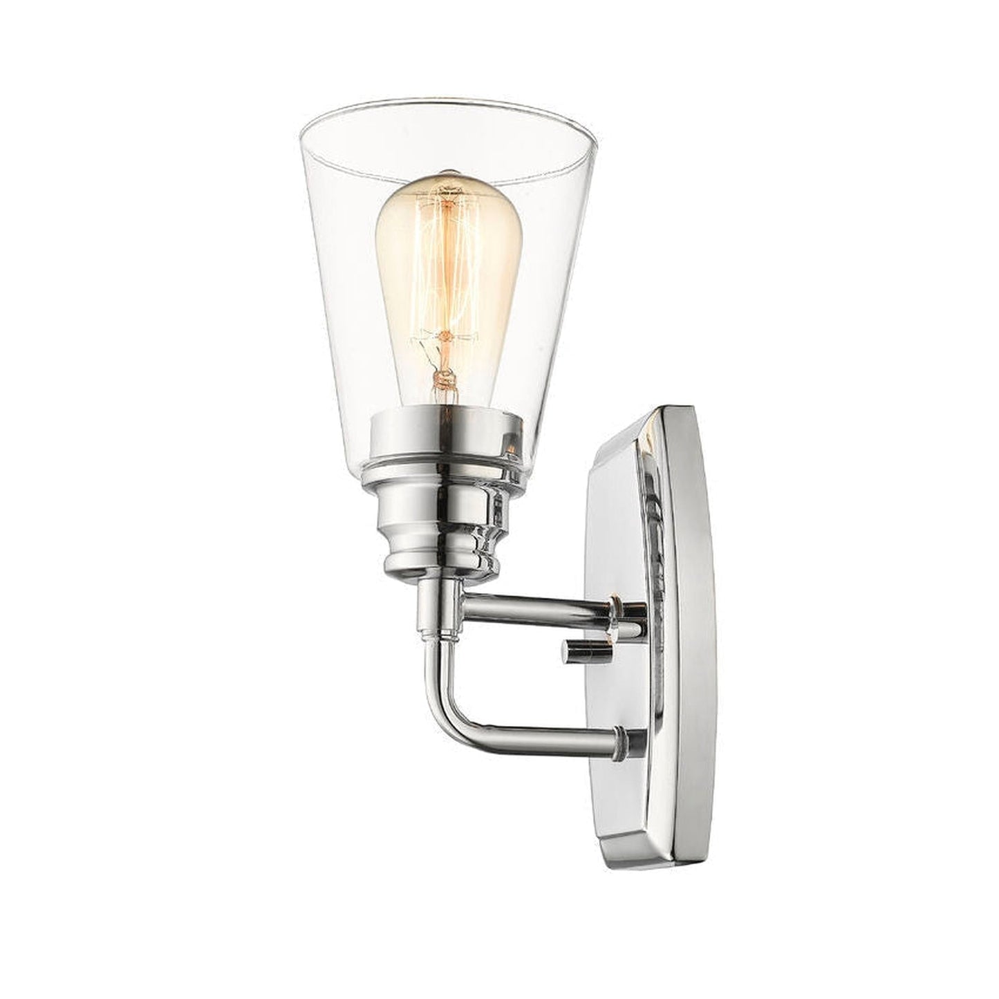 Z-Lite Annora 5" 1-Light Chrome Wall Sconce With Clear Glass Shade