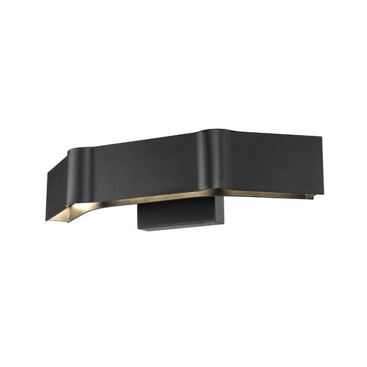 Z-Lite Arcano 17" 1-Light LED Matte Black Wall Sconce With Steel and Aluminum Frame