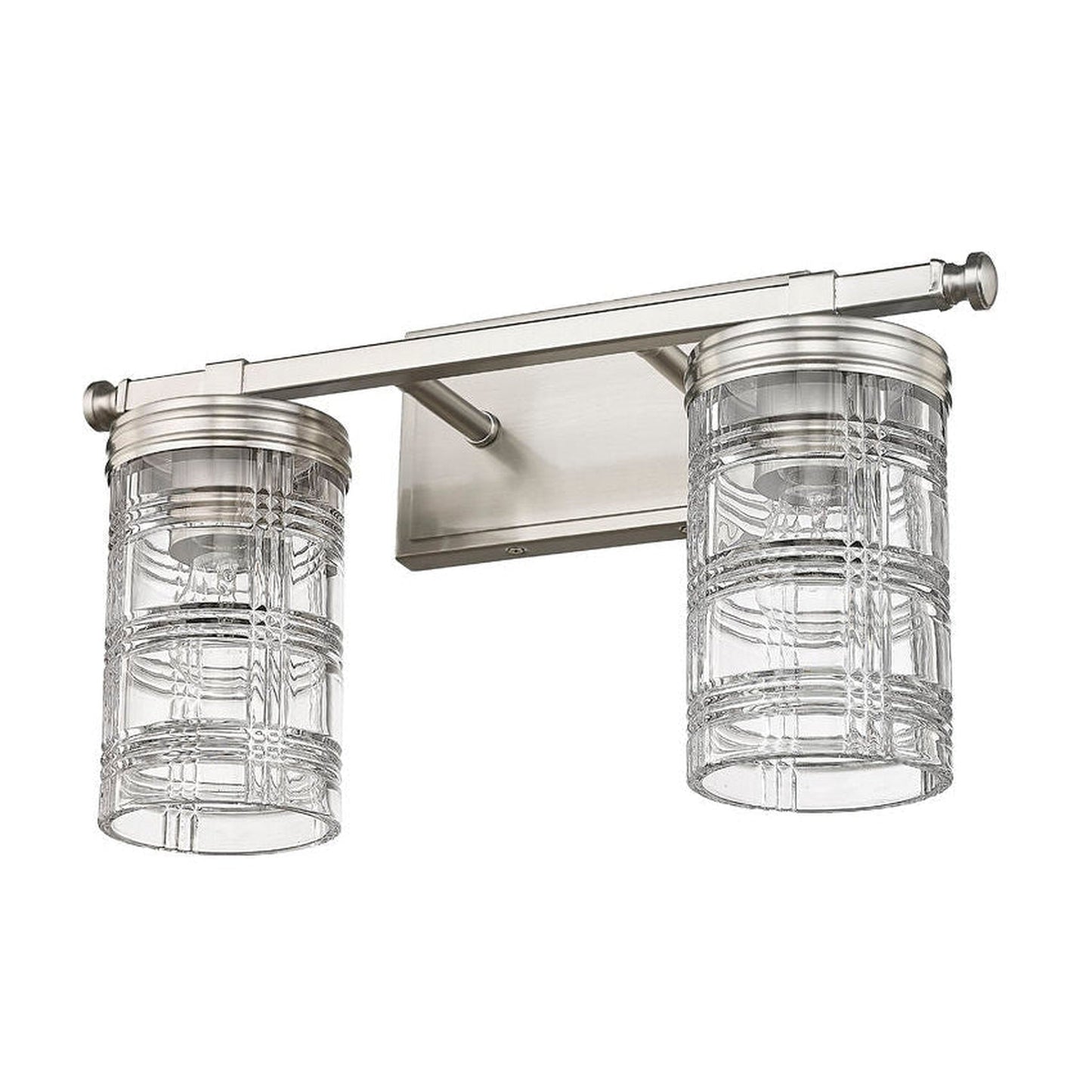 Z-Lite Archer 18" 2-Light Brushed Nickel Vanity Light With Clear Glass Shade