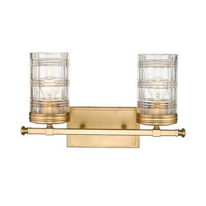 Z-Lite Archer 18" 2-Light Heirloom Gold Vanity Light With Clear Glass Shade