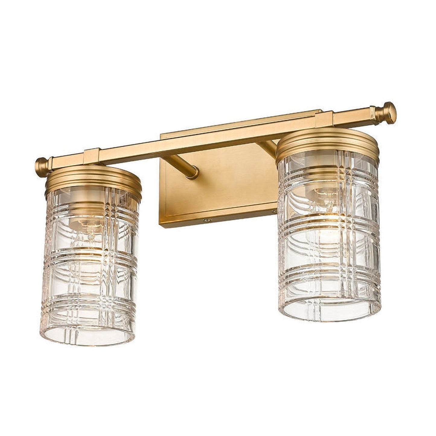 Z-Lite Archer 18" 2-Light Heirloom Gold Vanity Light With Clear Glass Shade