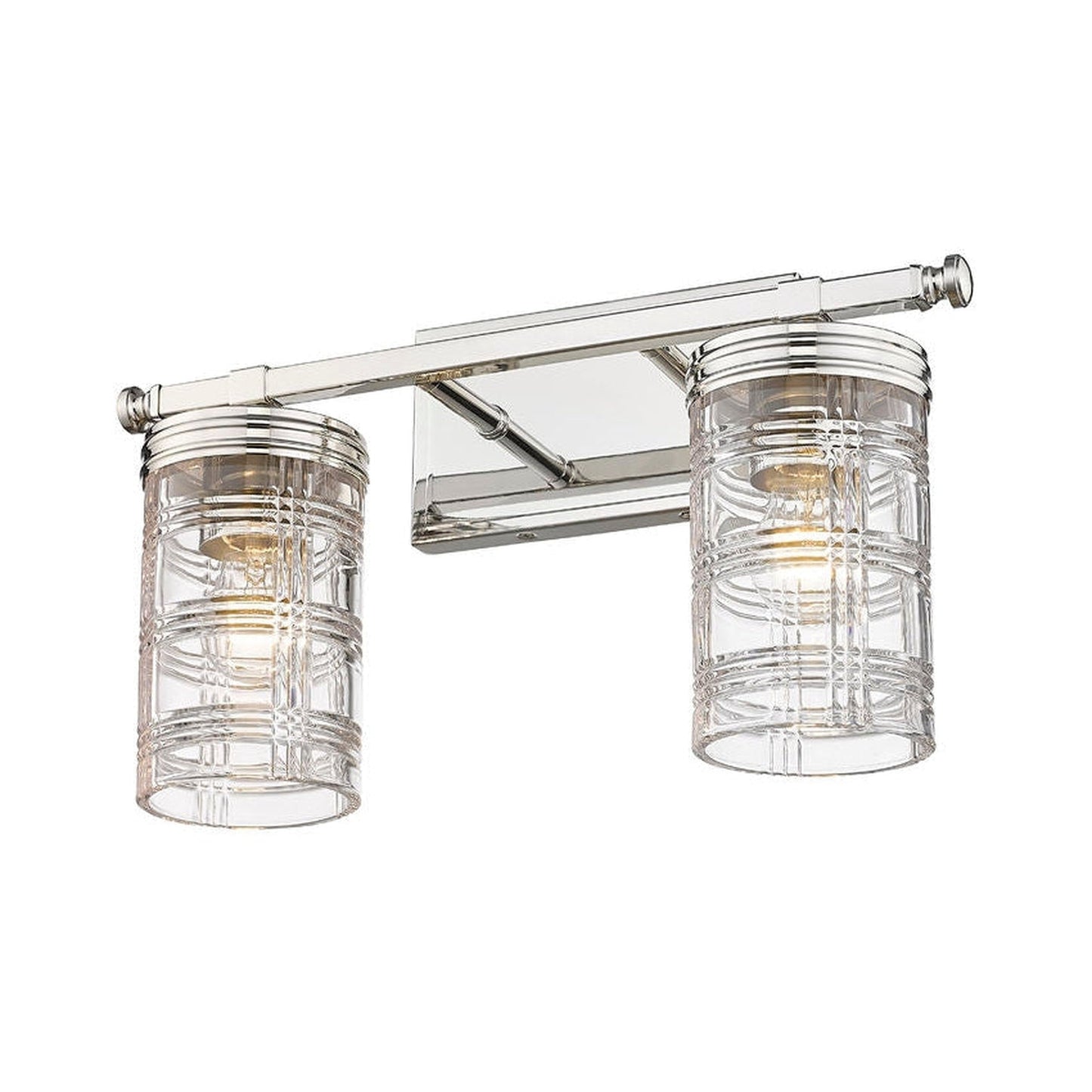 Z-Lite Archer 18" 2-Light Polished Nickel Vanity Light With Clear Glass Shade