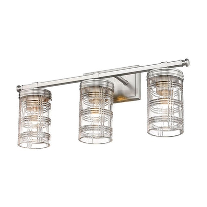 Z-Lite Archer 25" 3-Light Brushed Nickel Vanity Light With Clear Glass Shade