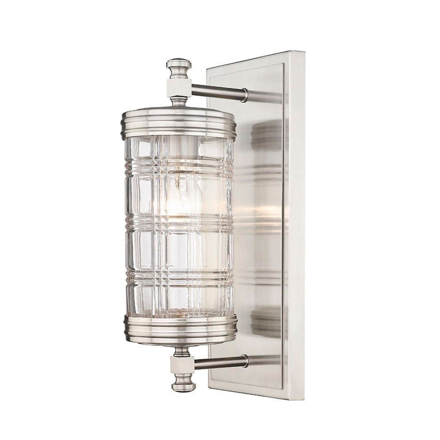 Z-Lite Archer 6" 1-Light Brushed Nickel Wall Sconce With Clear Glass Shade