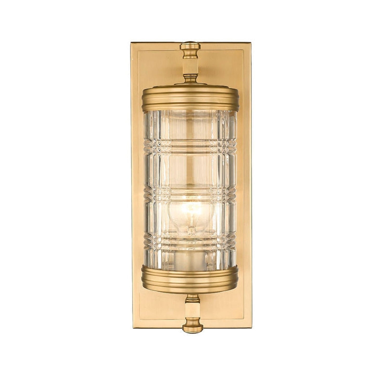 Z-Lite Archer 6" 1-Light Heirloom Gold Wall Sconce With Clear Glass Shade