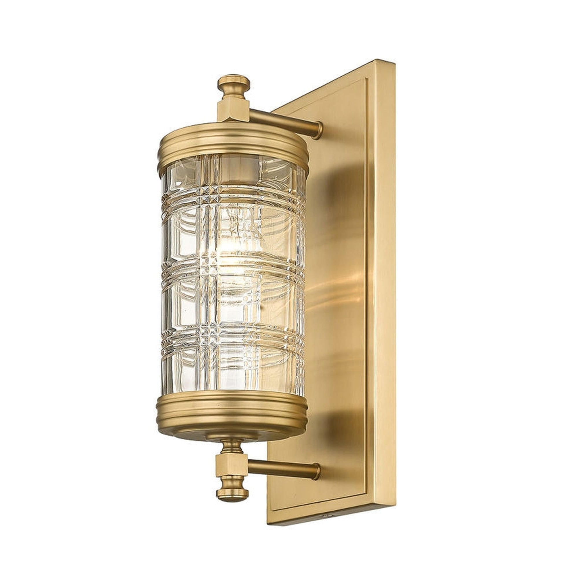 Z-Lite Archer 6" 1-Light Heirloom Gold Wall Sconce With Clear Glass Shade