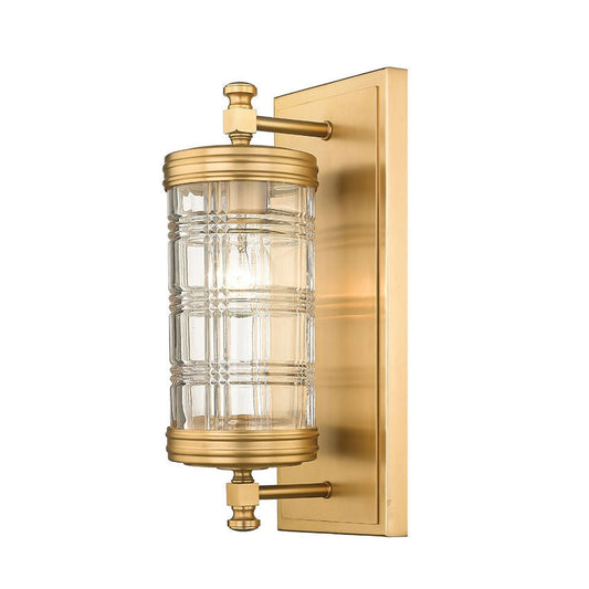 Z-Lite Archer 6" 1-Light Heirloom Gold Wall Sconce With Clear Glass Shade
