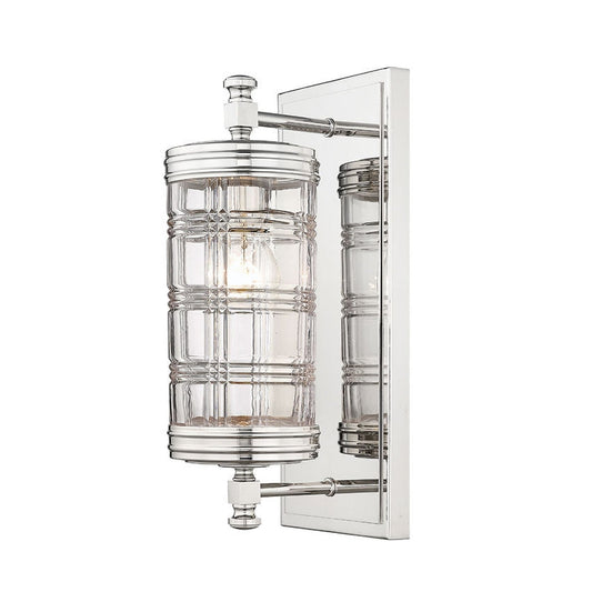 Z-Lite Archer 6" 1-Light Polished Nickel Wall Sconce With Clear Glass Shade