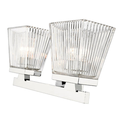 Z-Lite Astor 16" 2-Light Chrome Vanity Light With Clear Glass Shade