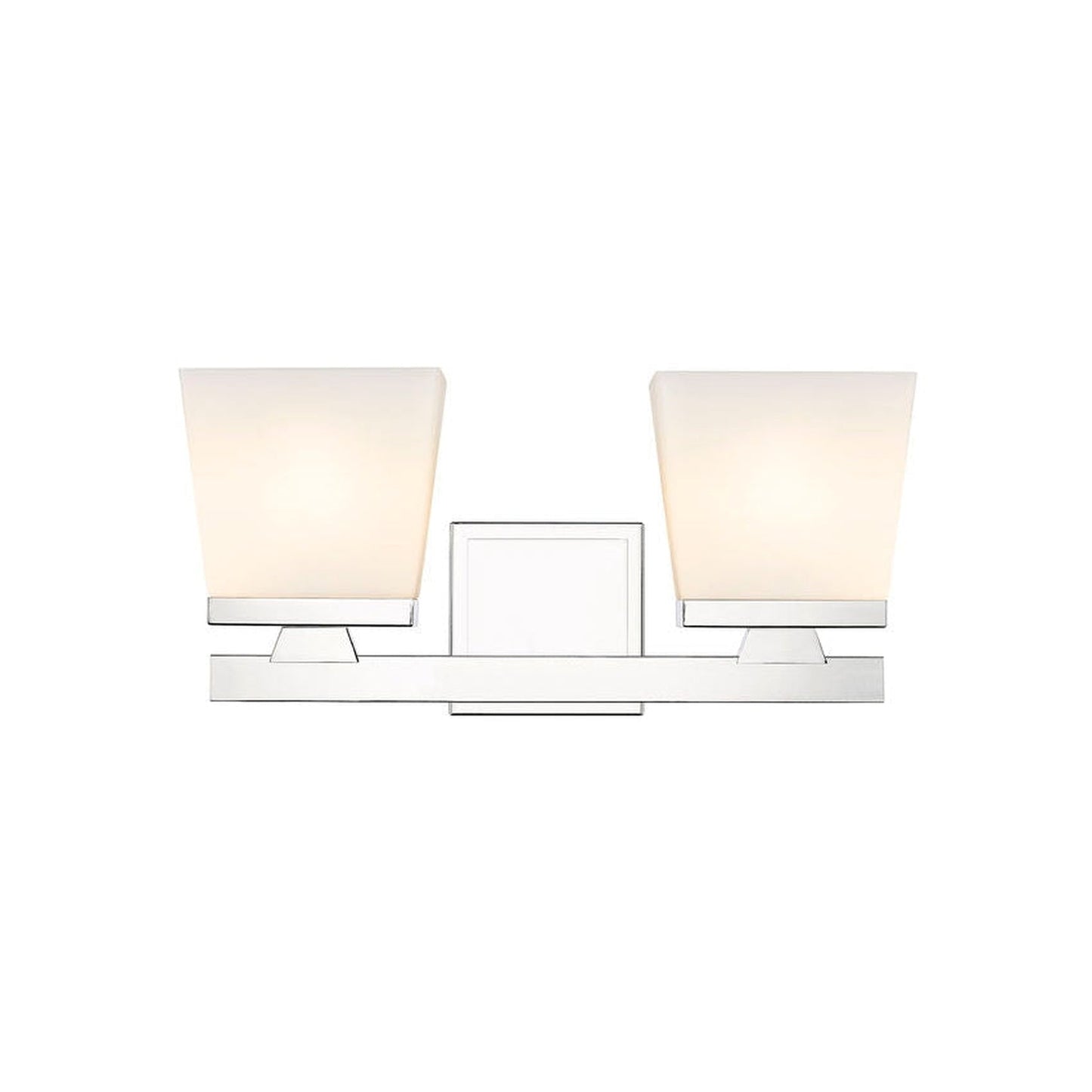 Z-Lite Astor 16" 2-Light Chrome Vanity Light With Etched Opal Glass Shade