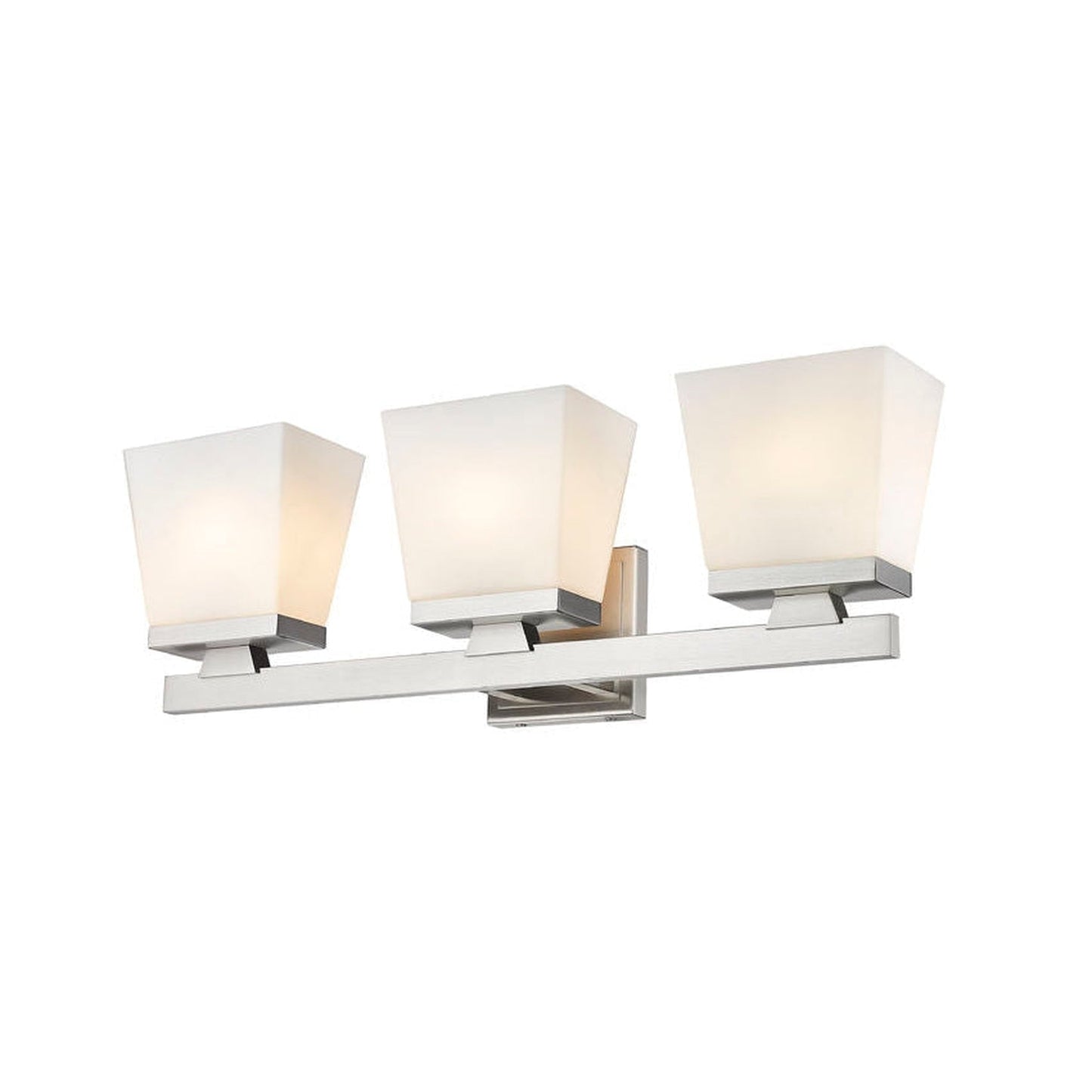 Z-Lite Astor 23" 3-Light Brushed Nickel Vanity Light With Etched Opal Glass Shade