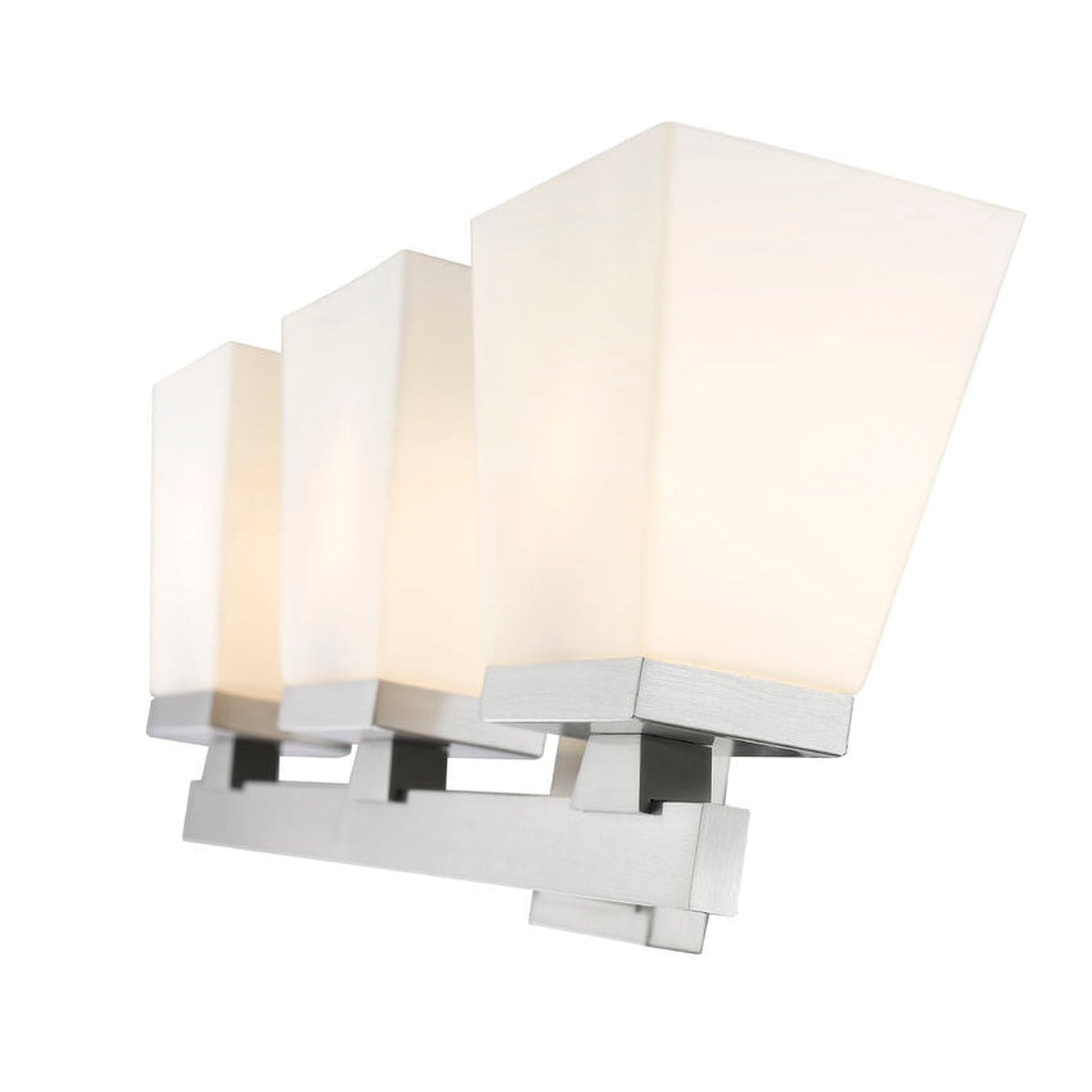 Z-Lite Astor 23" 3-Light Brushed Nickel Vanity Light With Etched Opal Glass Shade