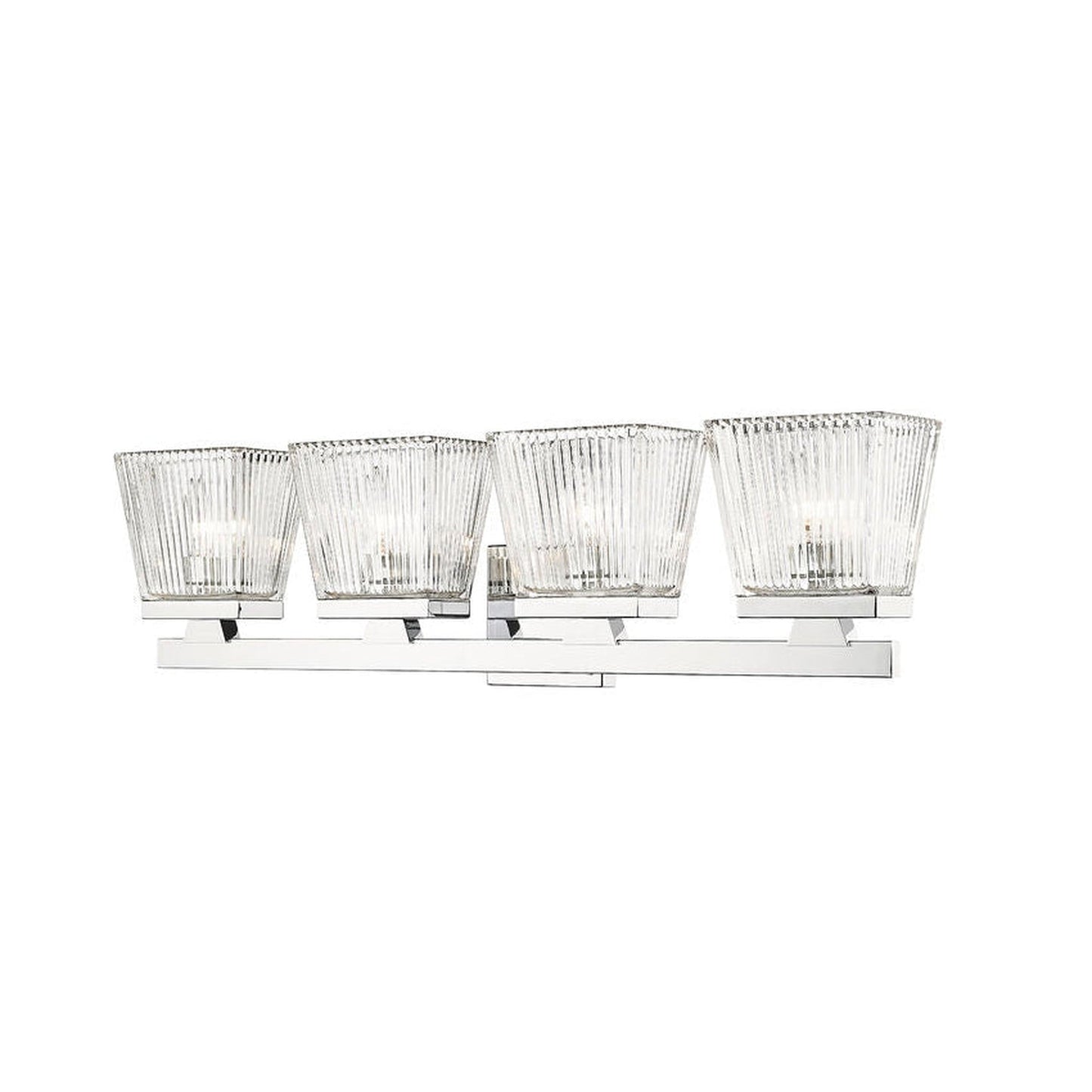 Z-Lite Astor 29" 4-Light Chrome Vanity Light With Clear Glass Shade