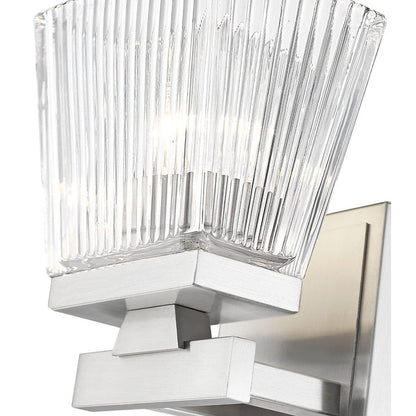 Z-Lite Astor 6" 1-Light Brushed Nickel Wall Sconce With Clear Glass Shade