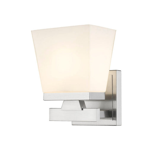 Z-Lite Astor 6" 1-Light Brushed Nickel Wall Sconce With Etched Opal Glass Shade