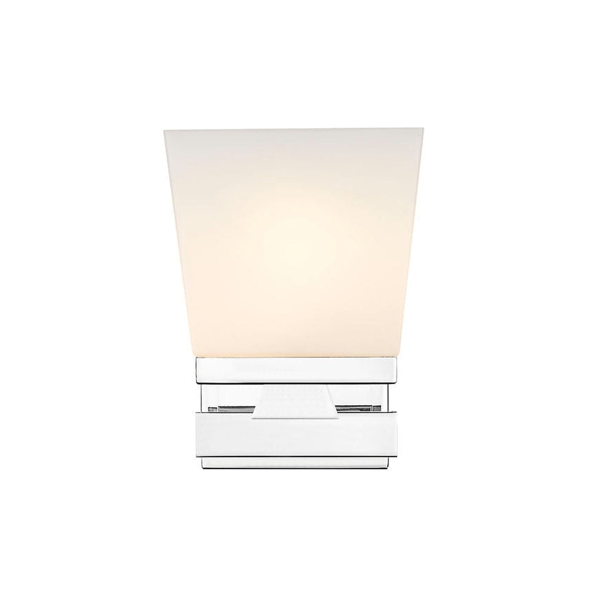Z-Lite Astor 6" 1-Light Chrome Wall Sconce With Etched Opal Glass Shade