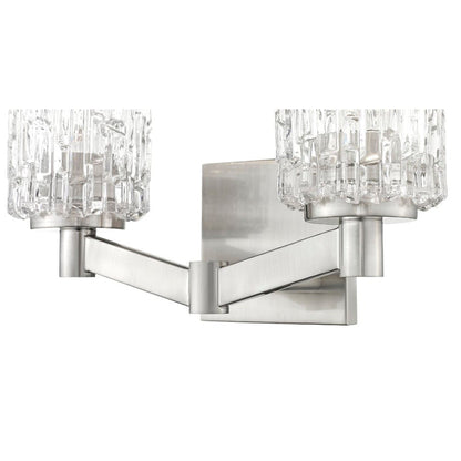 Z-Lite Aubrey 14" 2-Light Brushed Nickel Vanity Light With Clear Glass Shade