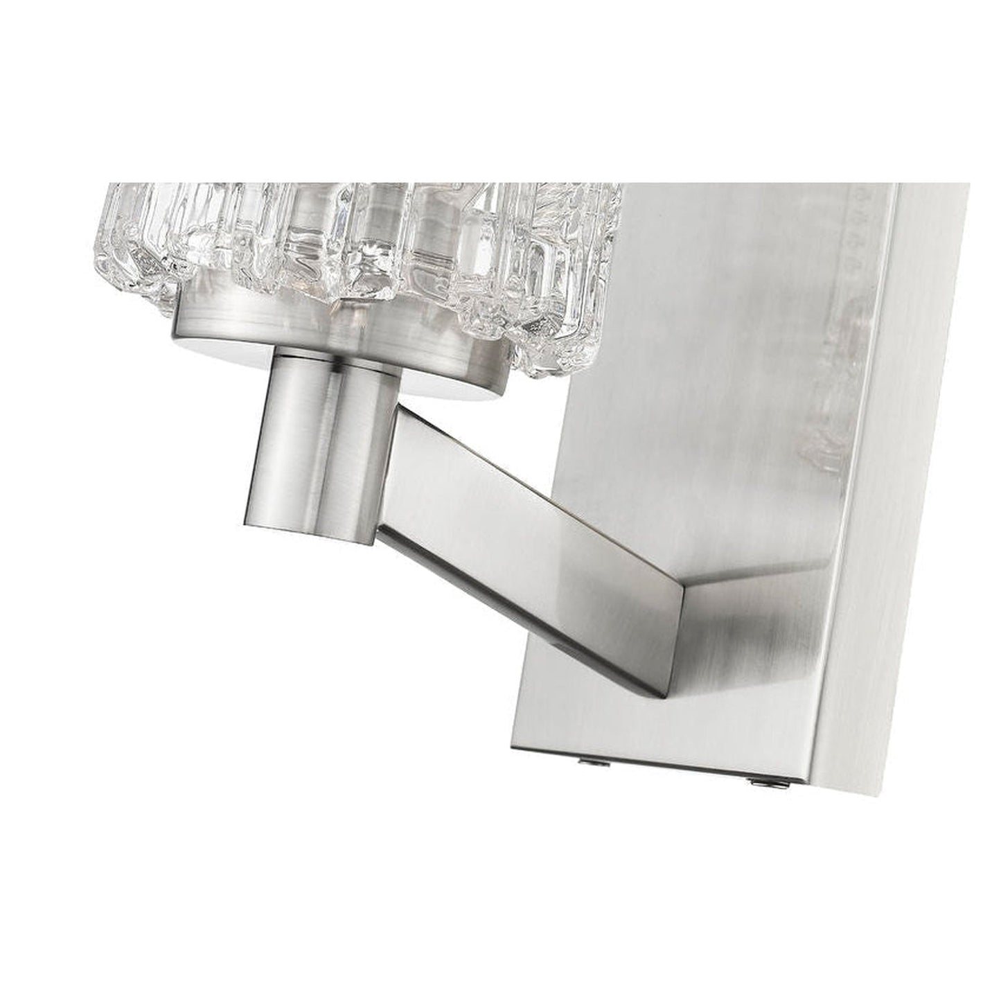 Z-Lite Aubrey 5" 1-Light Brushed Nickel Wall Sconce With Clear Glass Shade
