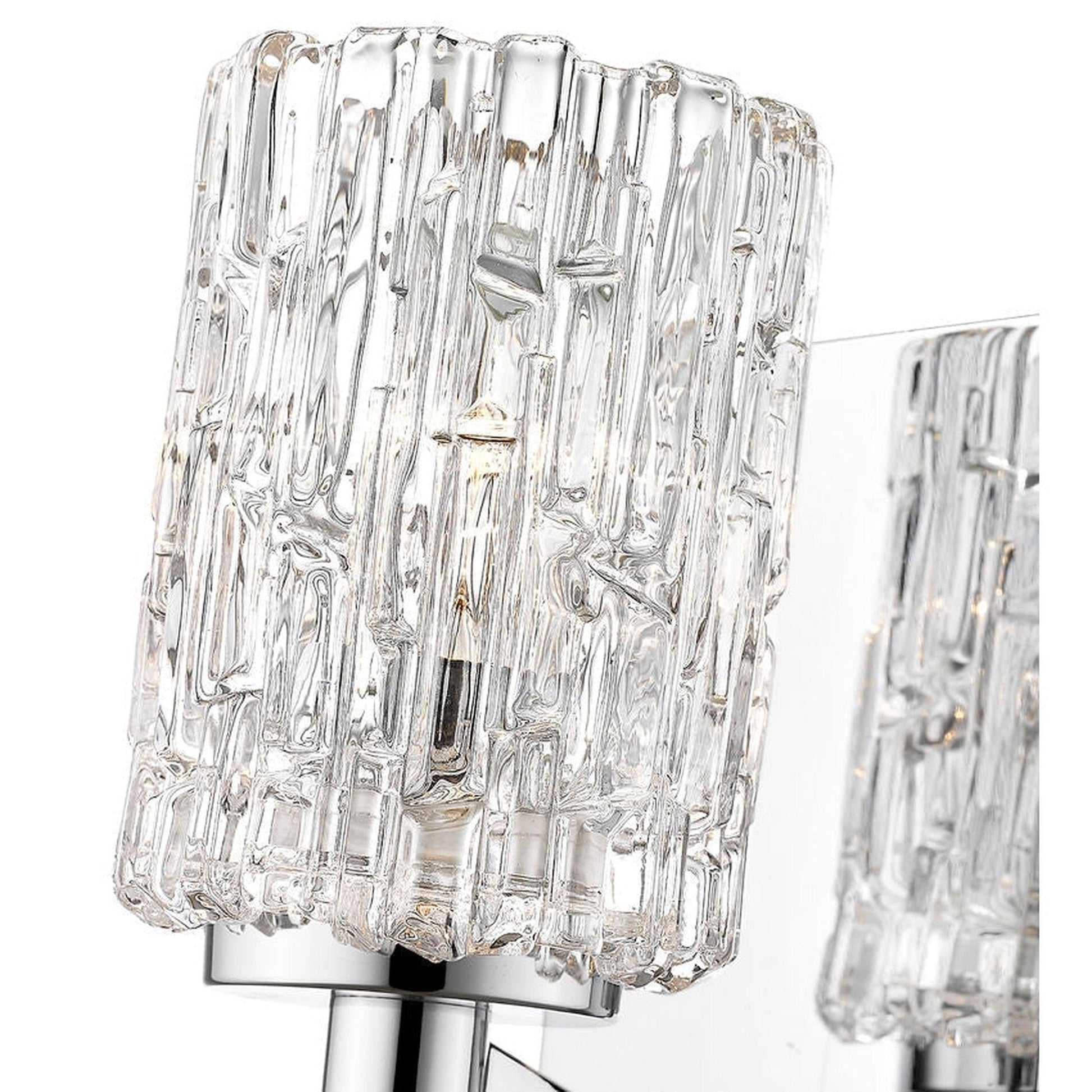 Z-Lite Aubrey 5" 1-Light Chrome Wall Sconce With Clear Glass Shade