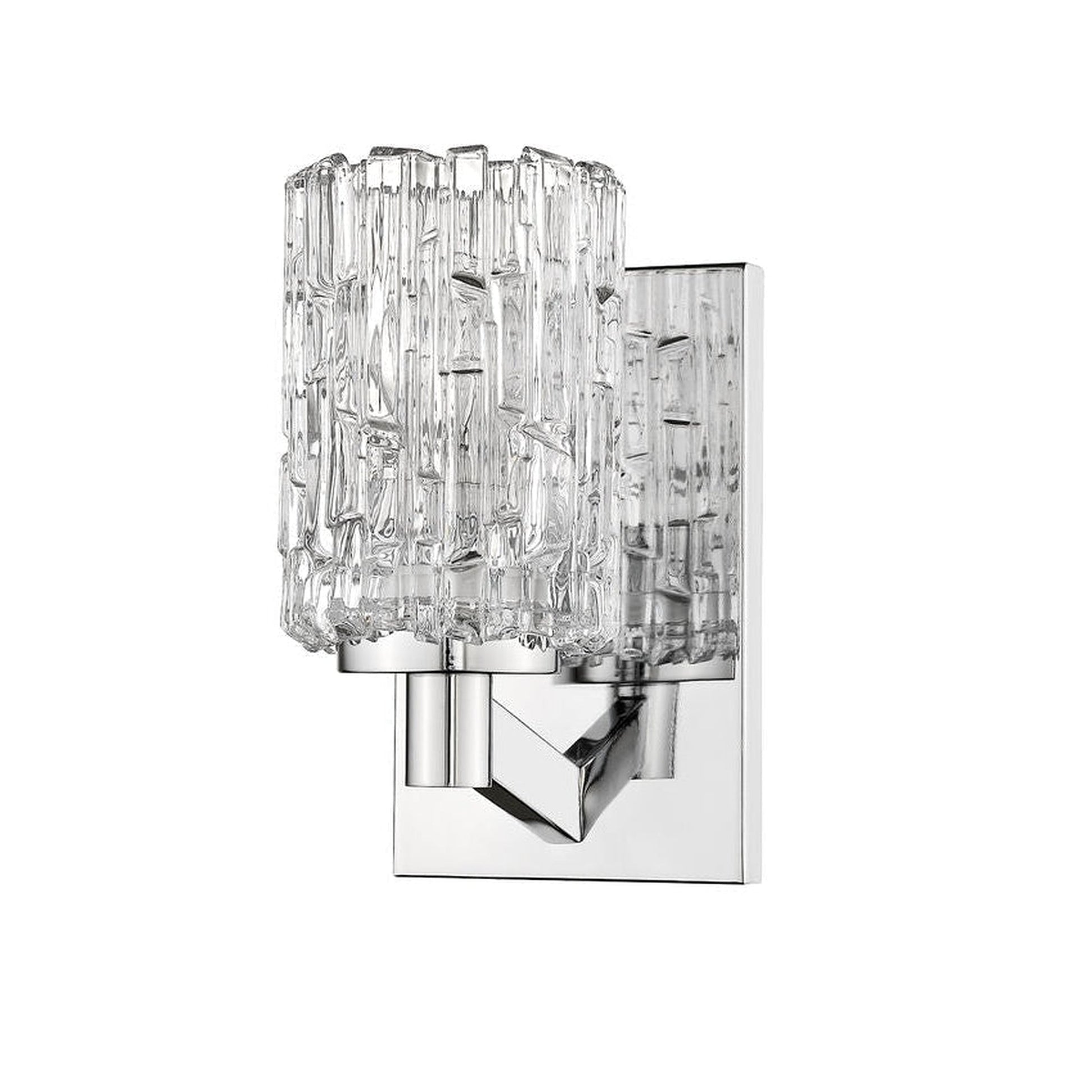 Z-Lite Aubrey 5" 1-Light Chrome Wall Sconce With Clear Glass Shade