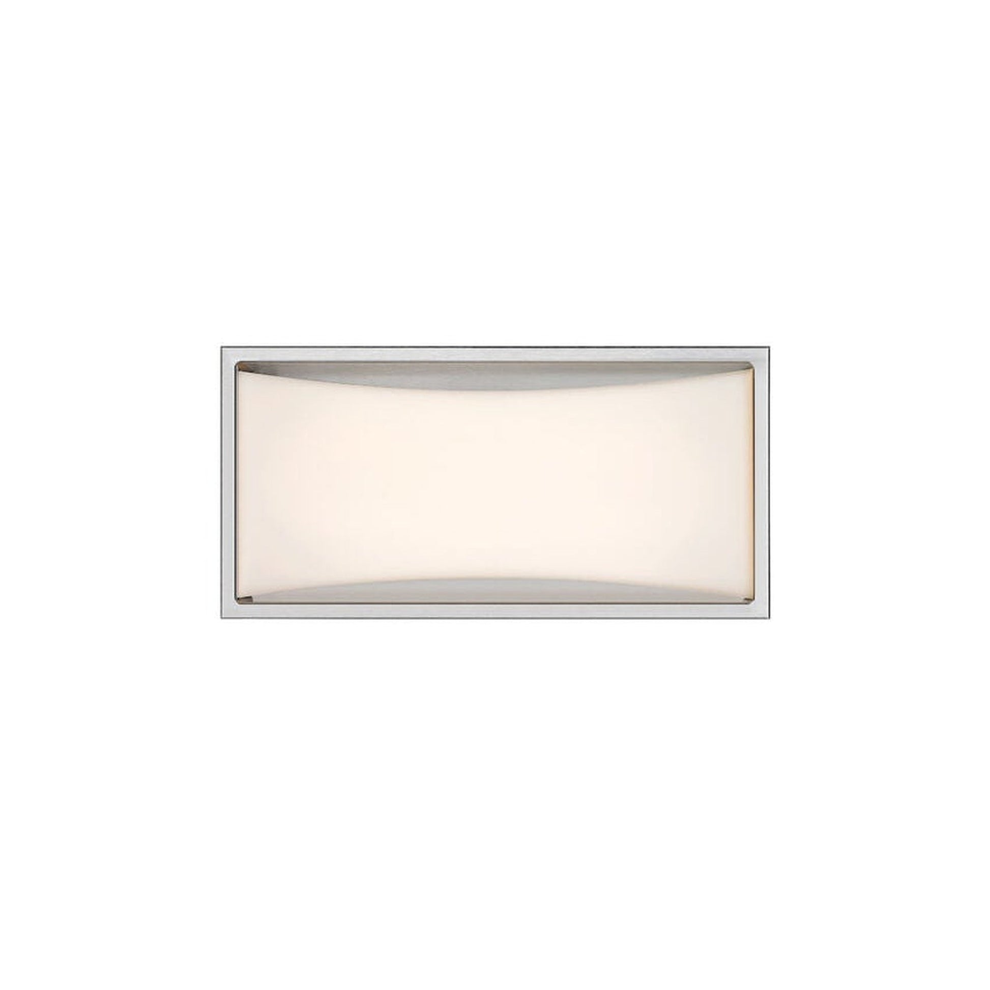 Z-Lite Baden 10" 1-Light LED Brushed Nickel Vanity Light With Frosted White Acrylic Shade