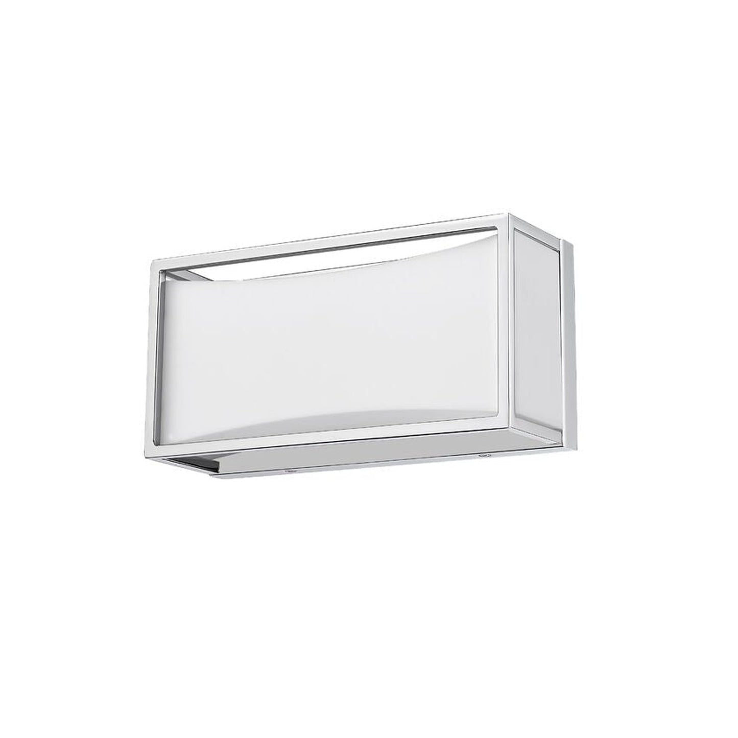 Z-Lite Baden 10" 1-Light LED Chrome Vanity Light With Frosted White Acrylic Shade