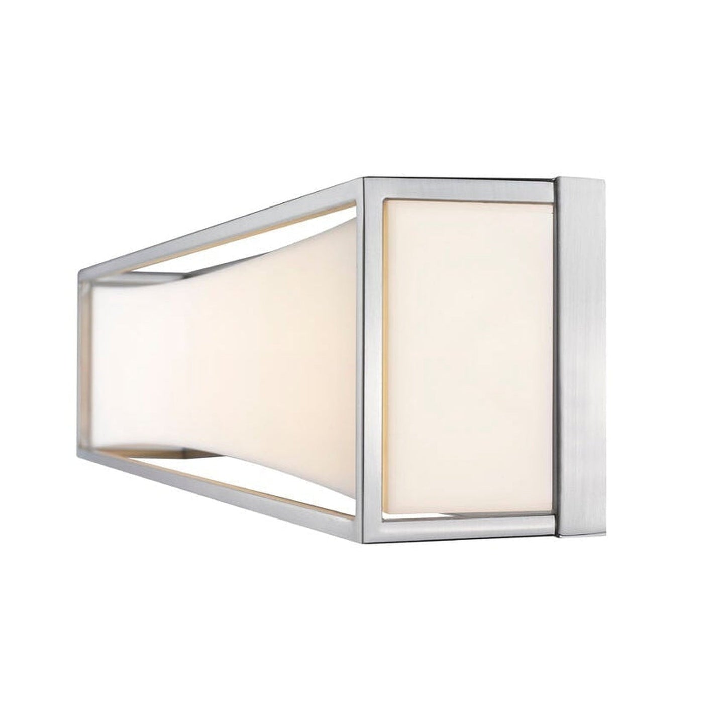 Z-Lite Baden 24" 2-Light LED Brushed Nickel Vanity Light With Frosted White Acrylic Shade