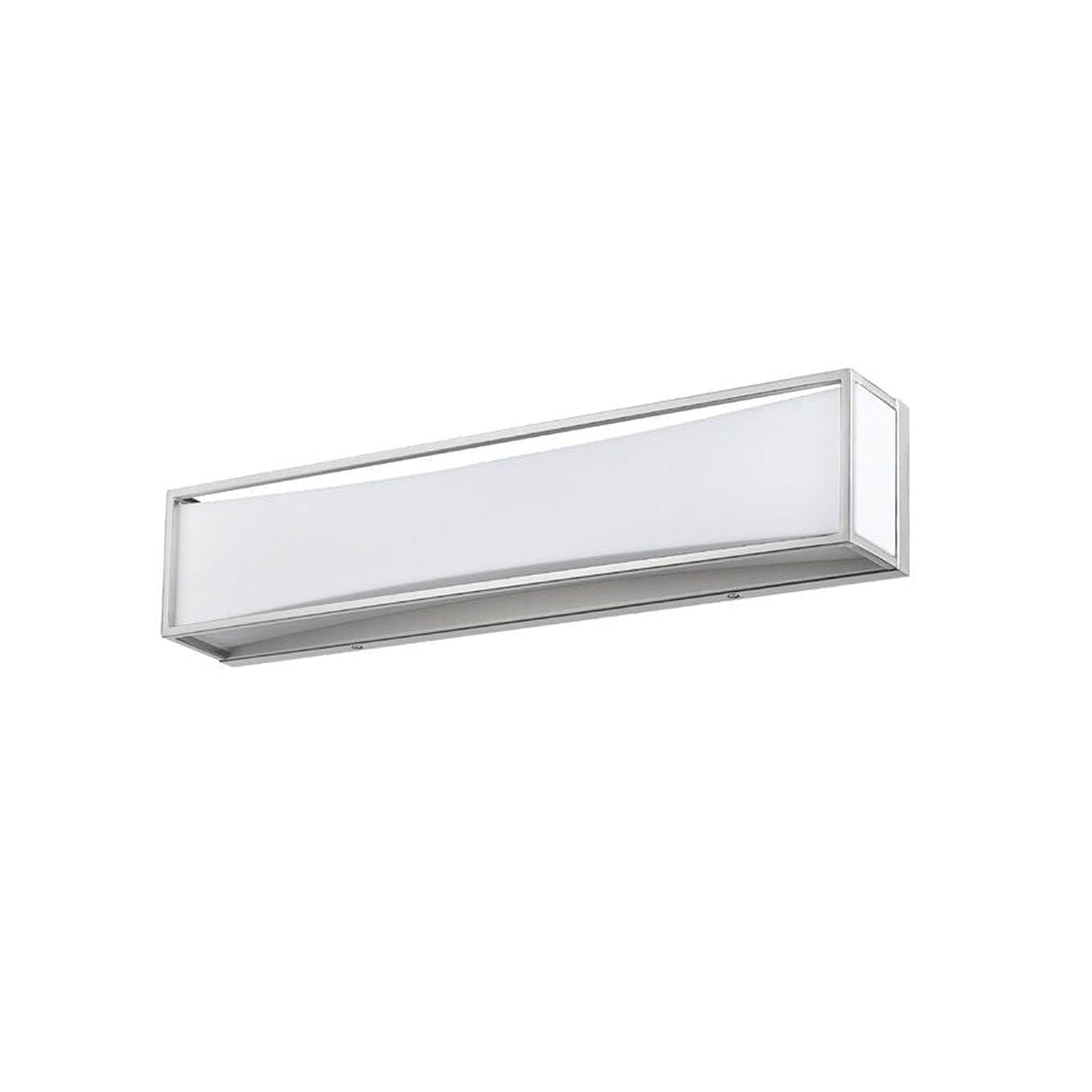 Z-Lite Baden 24" 2-Light LED Brushed Nickel Vanity Light With Frosted White Acrylic Shade